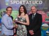Ashley Mann receives the 2017 David O'Connor Memorial Medal (Veterinary Sportsperson of the Year) at the UCD Sport Awards