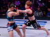 Ayaka Hamasaki punches Herica Tiburcio at Invicta FC 13 by Esther Lin