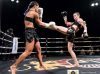 Bernise Alldis kicking Tiffany van Soest at Lion Fight 22 by Bennie E Palmore II