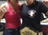 Karen Williams and Jen Cavanagh with ISKA Belt