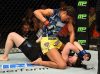 Julianna Pena punching Milana Dudieva from UFC Facebook