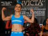 Kaline Medeiros at Invicta FC 17 Weigh-In by Esther Lin