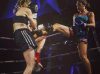 Khaiya Hewitson kicking Charlotte Power
