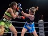 Rebecca Jennings punching Nydia Feliciano at Royal Rampage by Calden Jamieson Photography