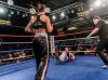 Sarah Worsfold knocks down Shannon Mae Tighe