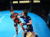 Courtney McCrudden punching Fabiana Giampa at 2017 IMMAF Worlds by Jorden Curran Photography