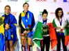 Fannie Redman (1st), Anna Astvik (2nd), Sara Cova (3rd) and Antoniya Kalacheva (3rd) 2017 IMMAF European Strawweight Medalists