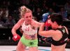 Heather Hardy punching Alice Smith Yauger at Bellator 180-NYC