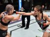 Karolina Kowalkiewicz punching Felice Herrig at UFC 223 from UFC Facebook