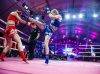 Sofia Olofsson kicking Zhang Jiao at World Muay Thai Angels First Round