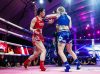 Sofia Olofsson punching Zhang Jiao at World Muay Thai Angels First Round
