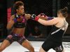 Brittney Cloudy punching Erin Blanchfield at Invicta FC 30 by Dave Mandel