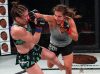Felicia Spencer punching Pam Sorenson at Invicta FC 32 by Dave Mandel