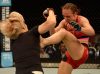 Lucie Pudilova kicking Ji Yeon Kim at UFC Fight Night 111 from UFC Facebook