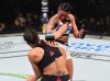 Marion Reneau punching Ashlee Evans-Smith at UFC Fight Night 83 from UFC Facebook