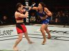 Marion Reneau punching Milana Dudieva at UFC Fight Night 99 from UFC Facebook