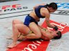 Marion Reneau striking Bethe Correia at UFC Fight Night 106 from UFC Facebook