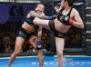 Melissa Martinez kicking Ivanna Martinenghi opponent at Combat Americas