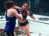 Tracy Cortez elbowing Erin Blanchfield at Invicta FC 34 by Dave Mandel