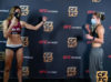 Jasmine Jasudavicius vs Elise Reed Weigh-in at CFFC 83, Aug 13th 2020, photo by CFFC