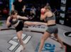 Maddie Reid kicking Elle Wagman at RFA 46, 12th Sep 2016