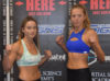 Chelsea Hackett vs Brooke Cooper Weigh-in June 9, 2017