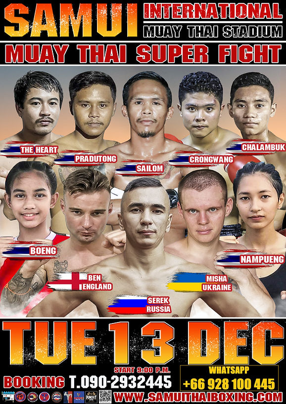 Samui Internation Muay Thai Stadium 13 Dec 2022 | Awakening Fighters